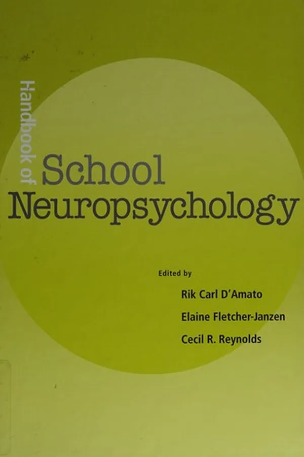 Capa de Handbook of school neuropsychology