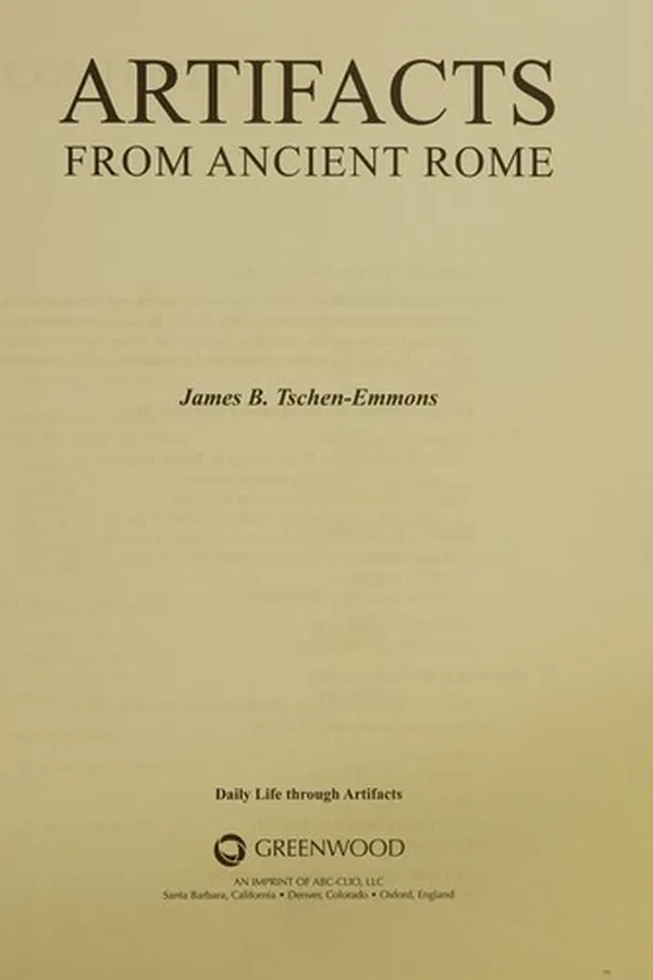Capa de Artifacts from ancient Rome