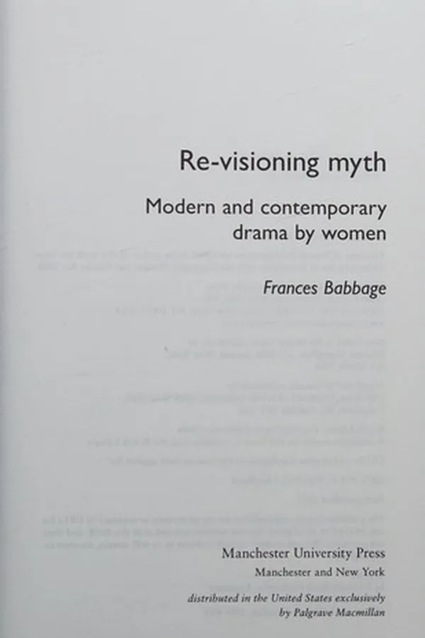 Capa de Re-visioning myth