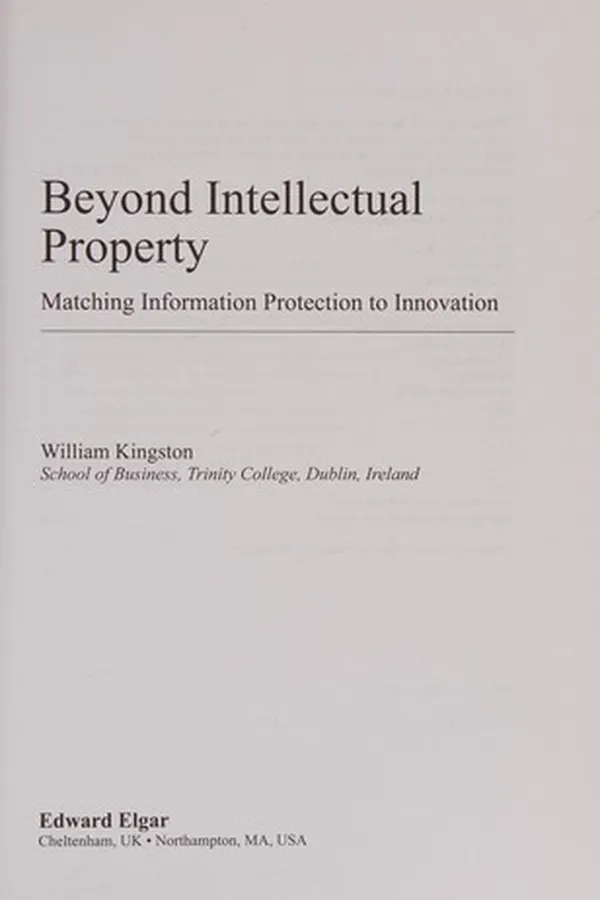 Capa de Beyond intellectual property