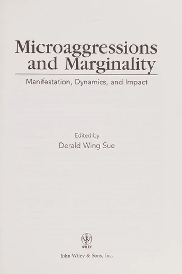 Capa de Microaggressions and marginality