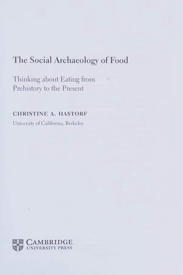 Capa de Social Archaeology of Food