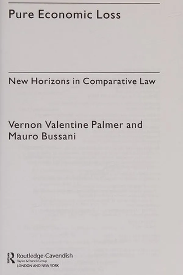 Capa de Pure Economic Loss