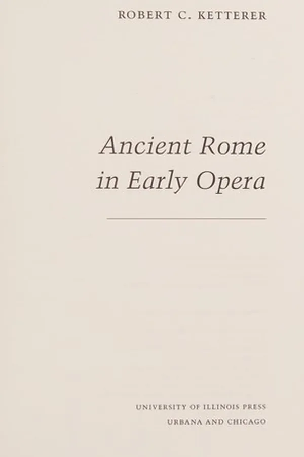 Capa de Ancient Rome in early opera