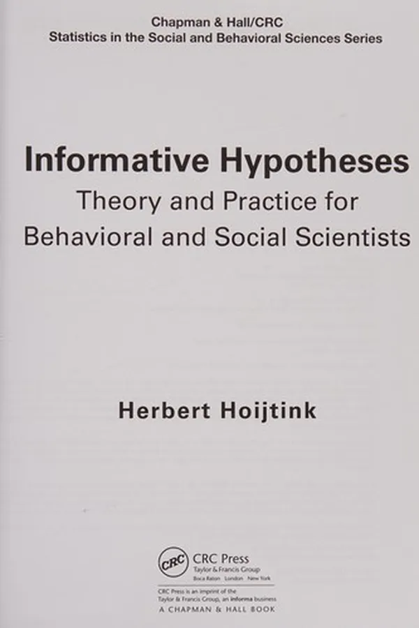 Cover of Informative hypotheses