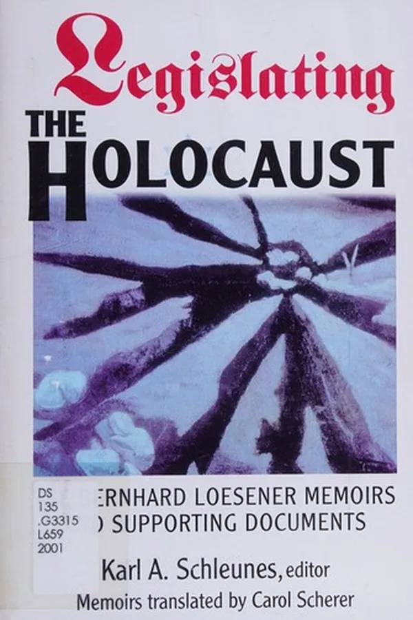 Capa de Legislating the Holocaust