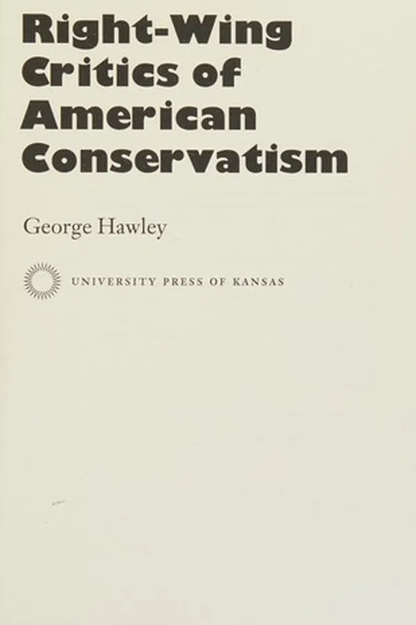 Capa de Right-wing critics of American conservatism