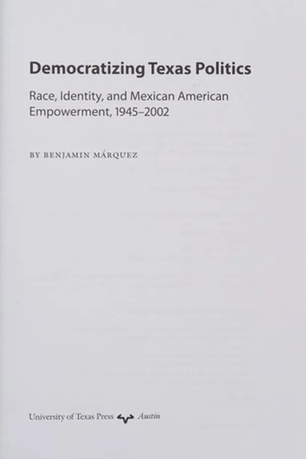 Capa de Democratizing Texas politics