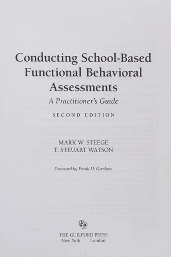 Capa de Conducting school-based functional behavioral assessments