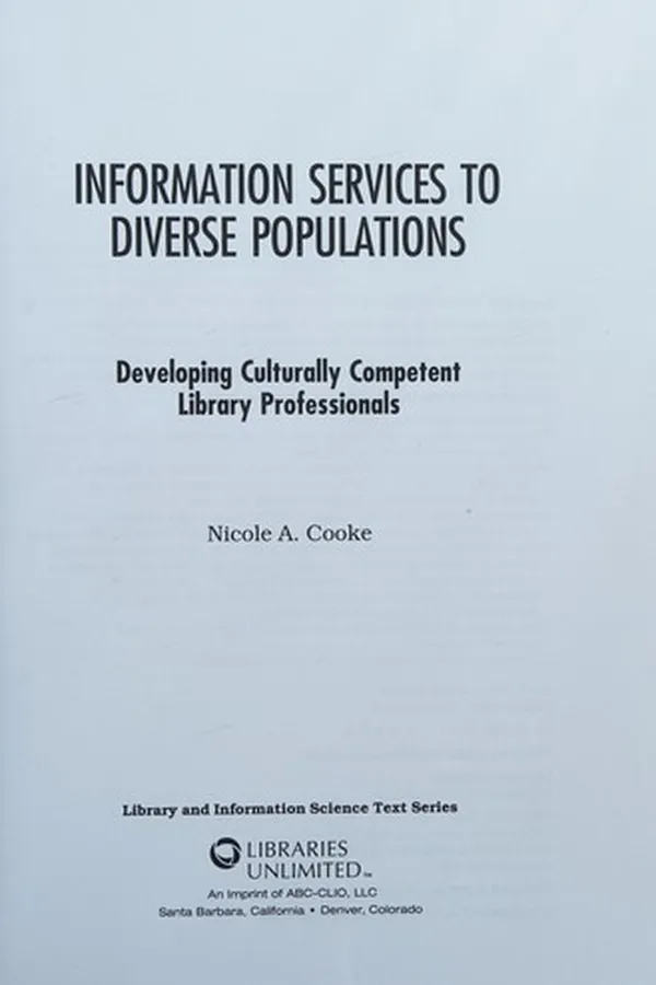 Capa de Information services to diverse populations