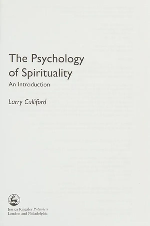 Capa de The psychology of spirituality