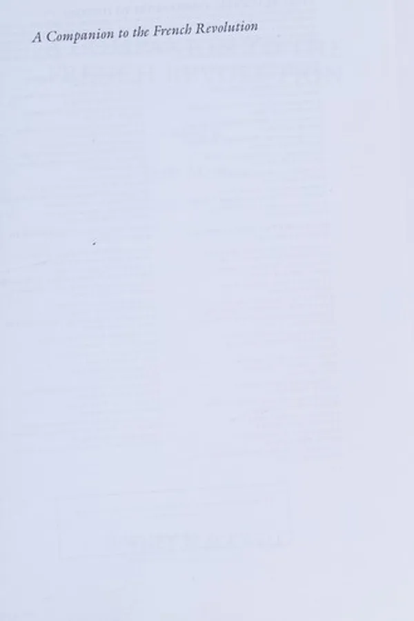 Capa de A companion to the French Revolution
