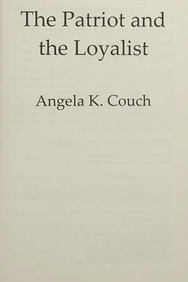 Capa de The patriot and the loyalist
