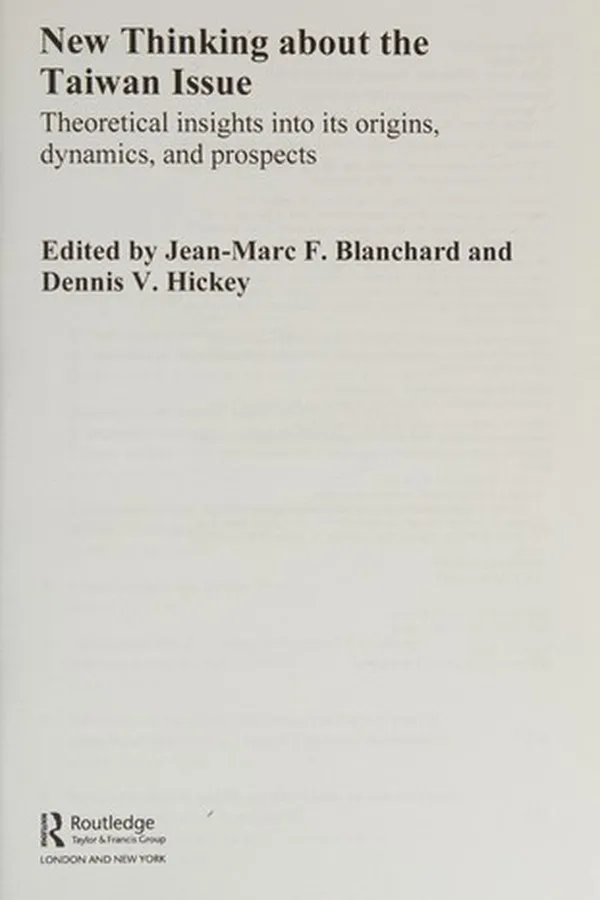 Capa de New thinking about the Taiwan issue