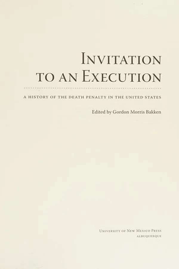 Capa de Invitation to an execution