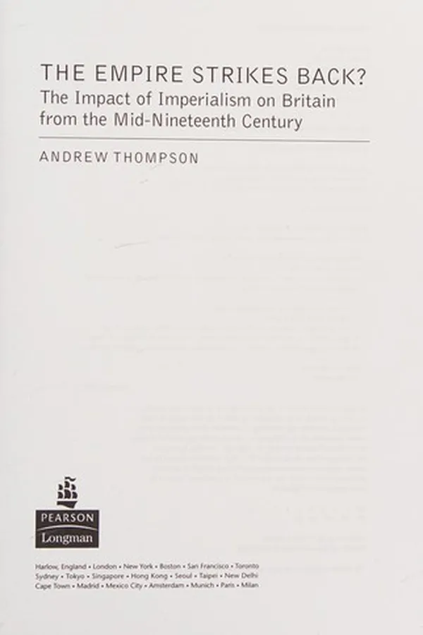Capa de EMPIRE STRIKES BACK?: THE IMPACT OF IMPERIALISM ON BRITAIN FROM THE MID-NINETEENTH CENTURY