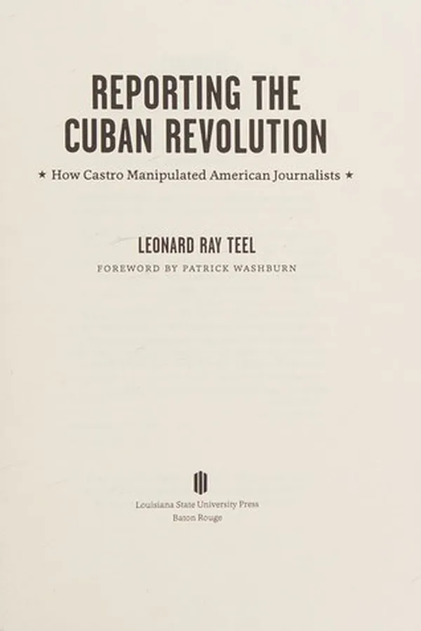 Capa de Reporting the Cuban Revolution