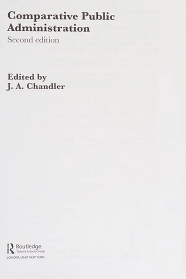 Cover of Comparative public administration