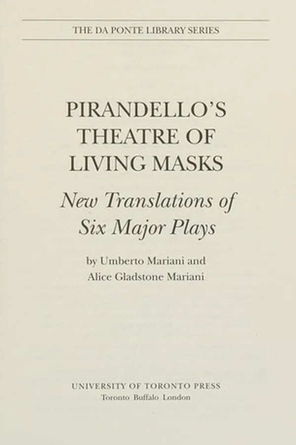 Capa de Pirandello's theatre of living masks