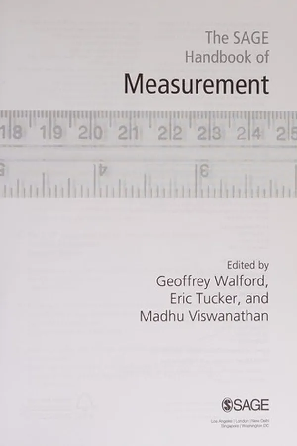 Capa de The SAGE handbook of measurement