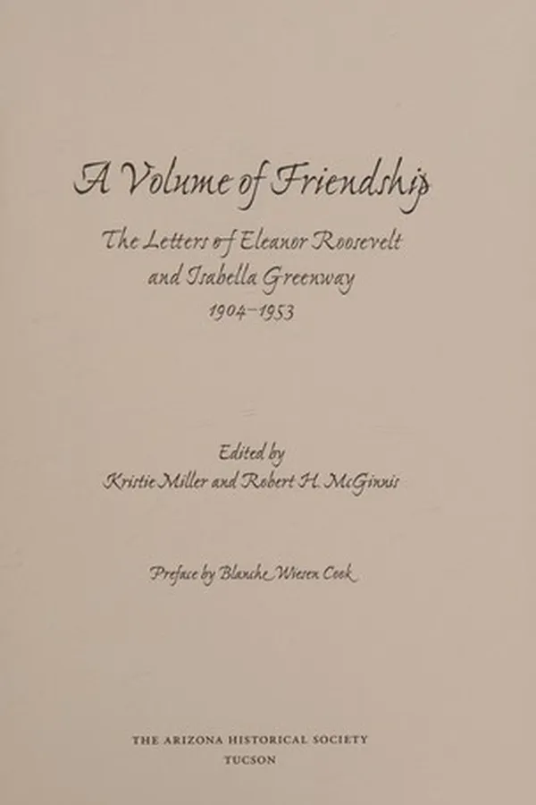 Capa de A volume of friendship