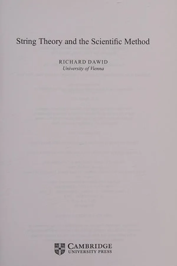 Capa de String Theory and the Scientific Method
