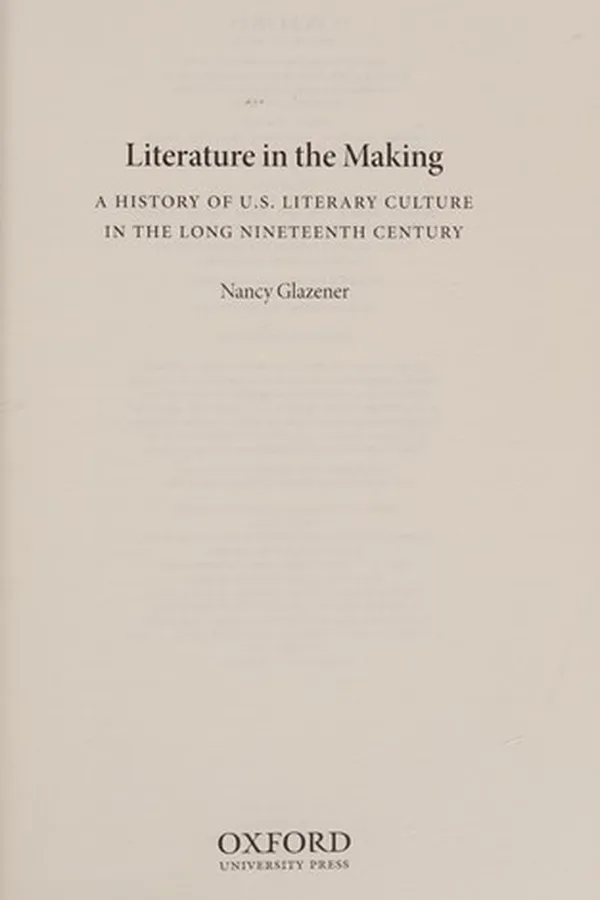 Capa de Literature in the Making