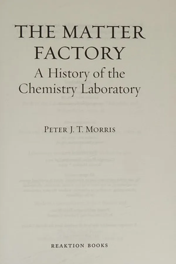 Capa de The matter factory