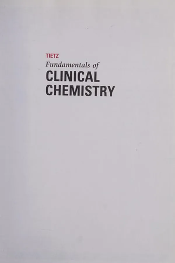 Capa de Tietz fundamentals of clinical chemistry