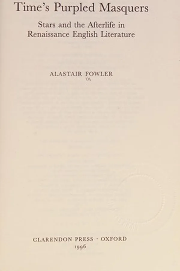 Capa de Time's purpled masquers