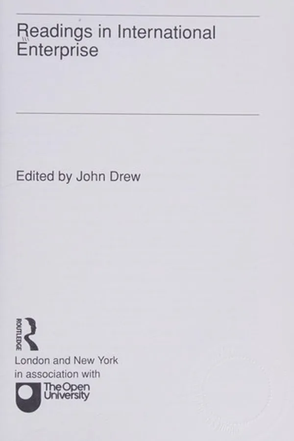 Capa de Readings in international enterprise