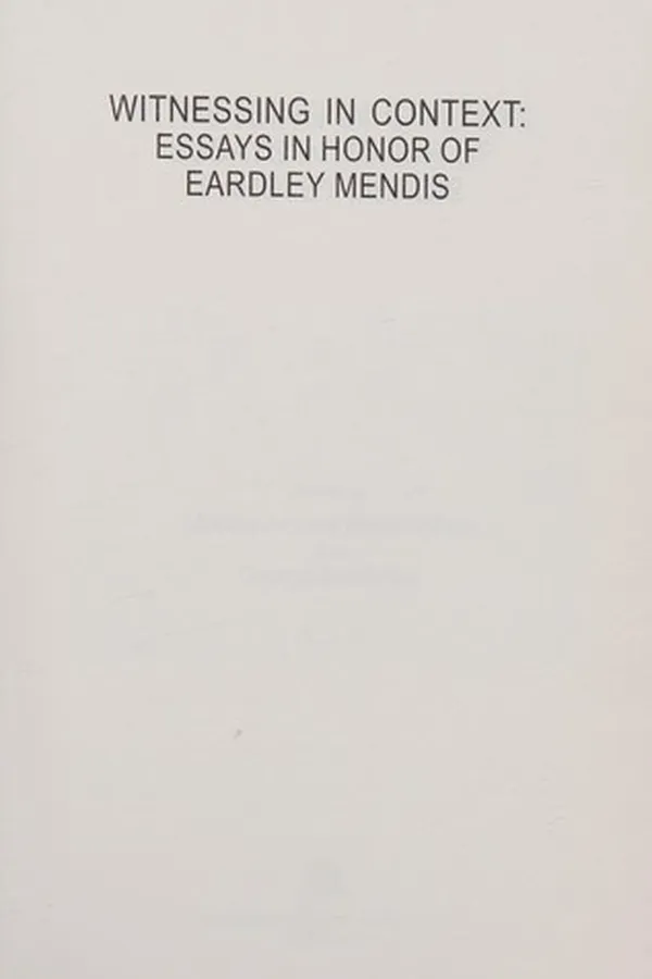 Capa de Witnessing in context