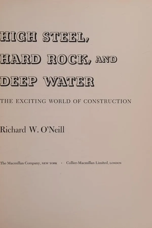 Capa de High steel, hard rock, and deep water