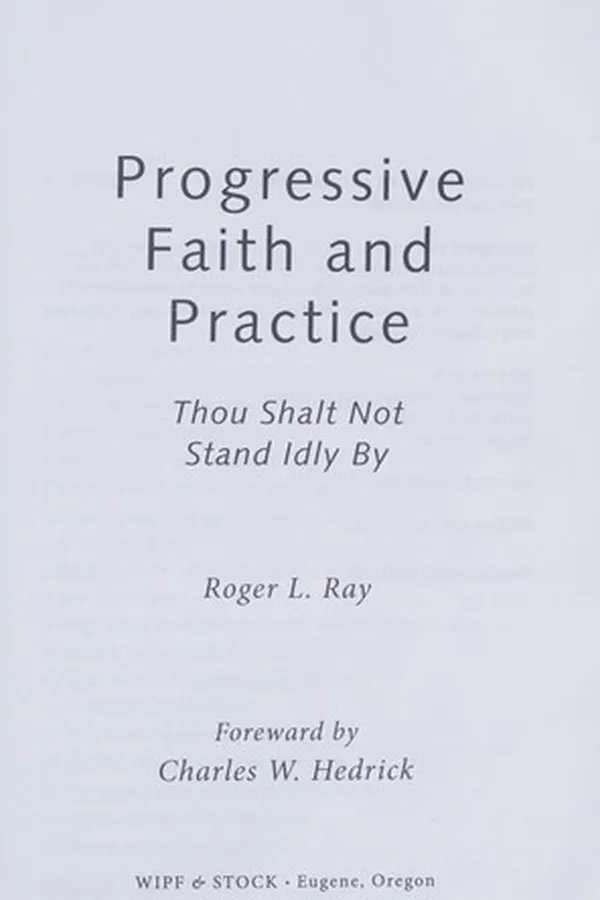 Capa de Progressive Faith and Practice