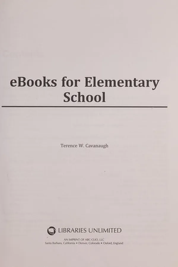 Capa de eBooks for elementary school