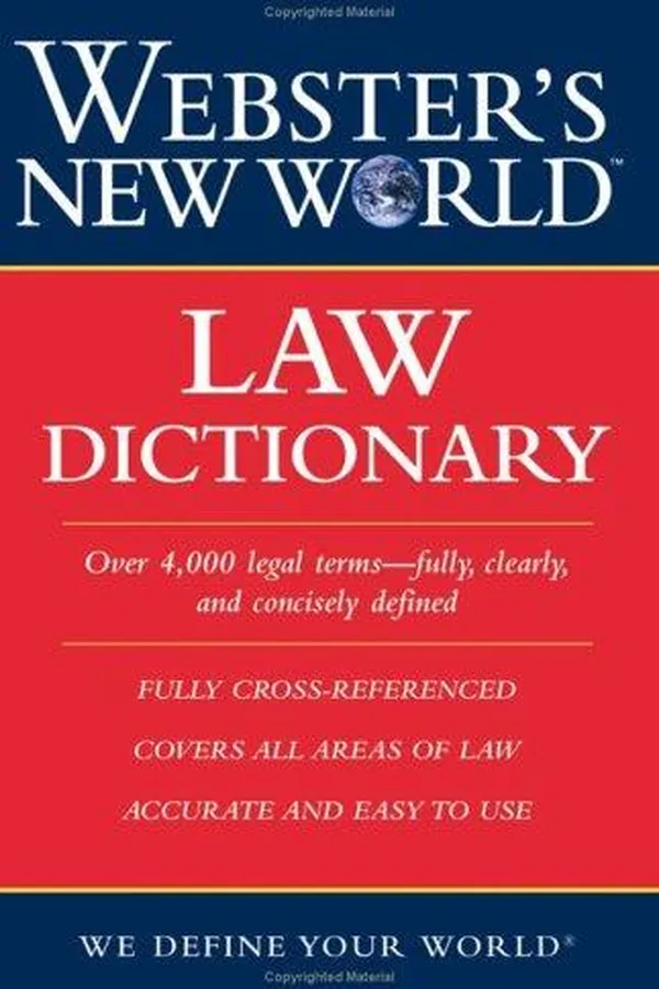 Capa de Webster's new world law dictionary