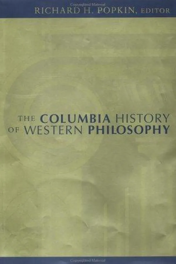 Capa de The Columbia history of Western philosophy
