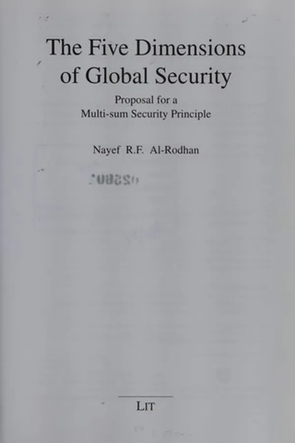 Capa de Five Dimensions of Global Security