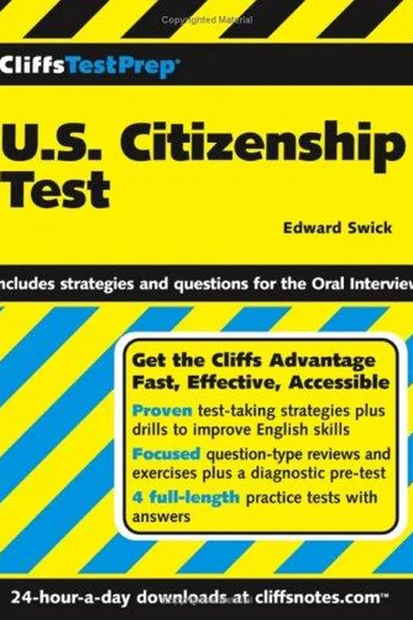 Capa de CliffsTestPrep U.S. citizenship test