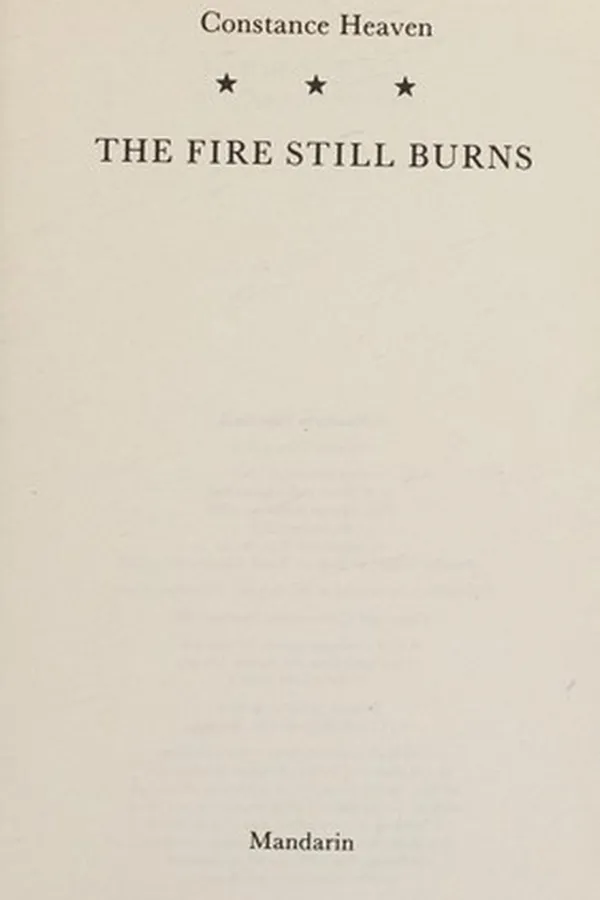 Capa de The Fire Still Burns