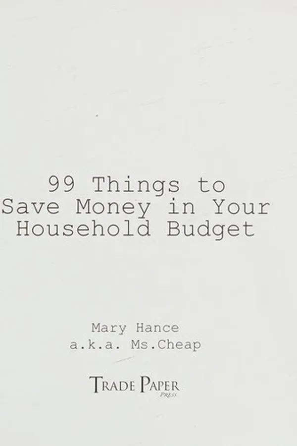 Capa de 99 things to save money in your household budget