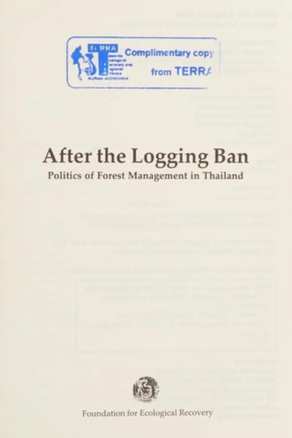 Cover of After the logging ban