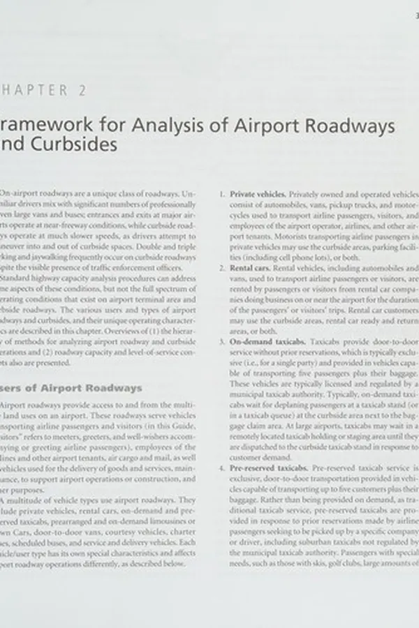Capa de Airport curbside and terminal area roadway operations