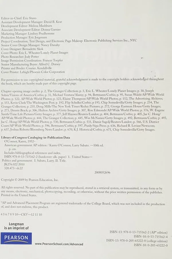 Capa de American government AP edition