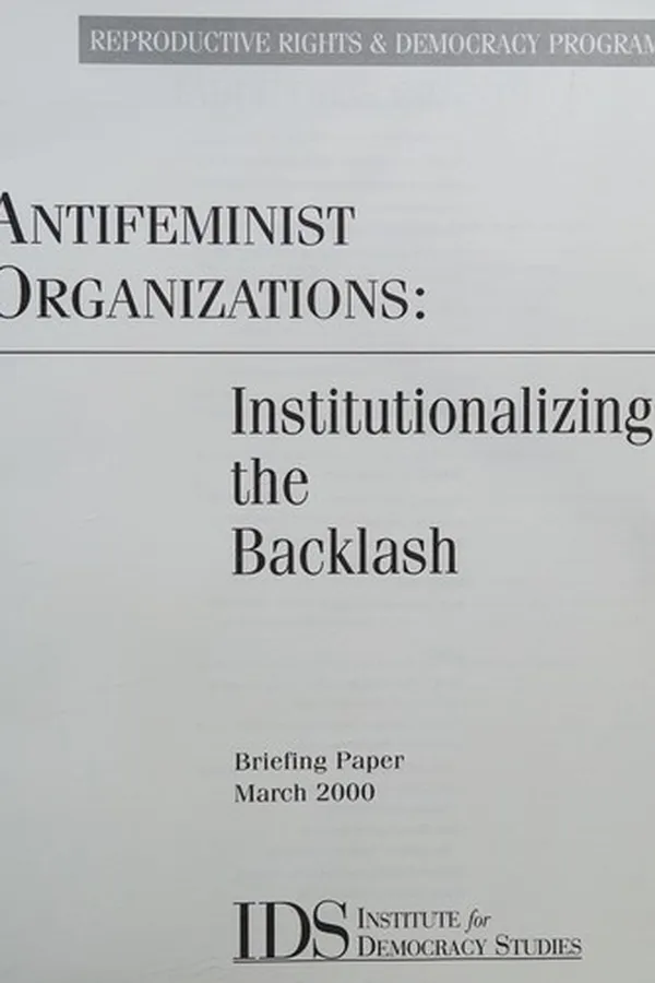 Cover of Antifeminist organizations