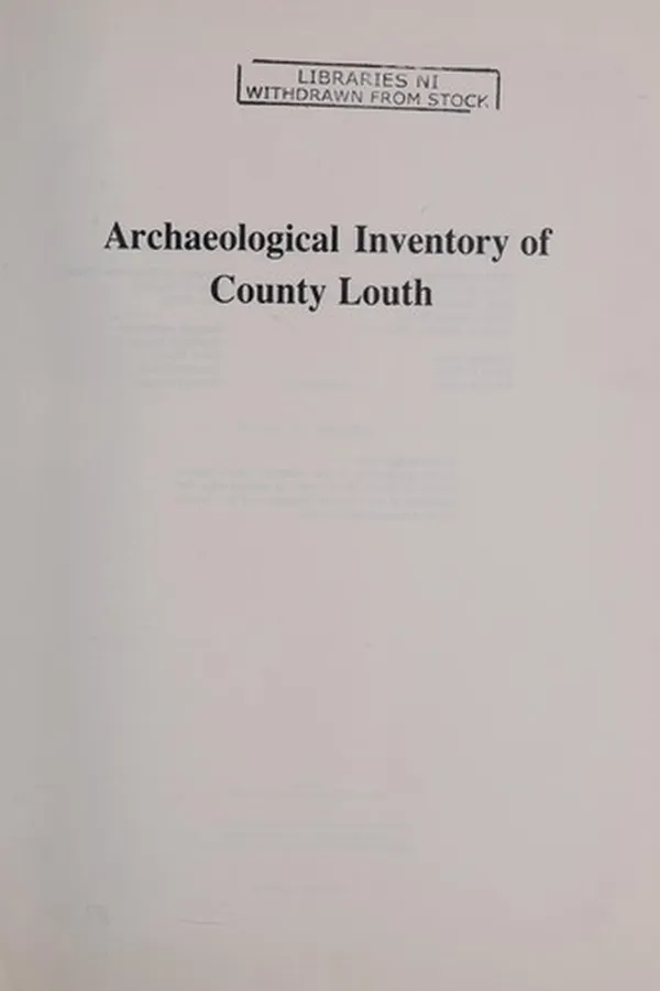 Capa de Archaeological inventory of County Louth