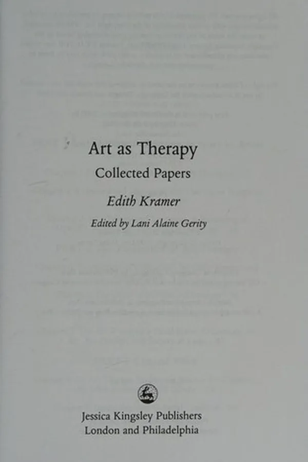 Capa de Art as therapy
