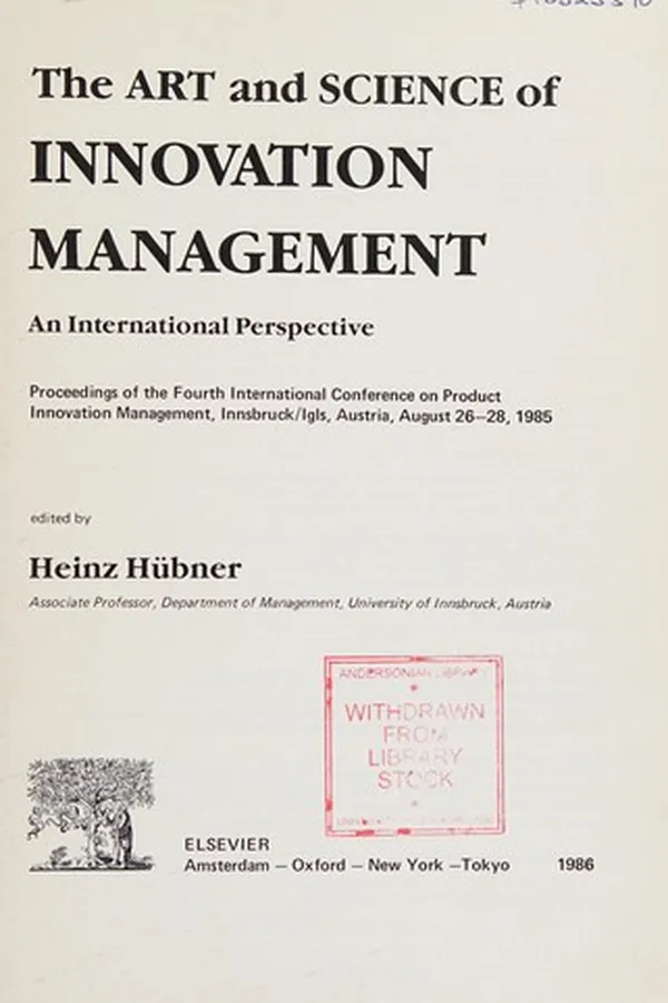 Capa de The art and science of innovation management