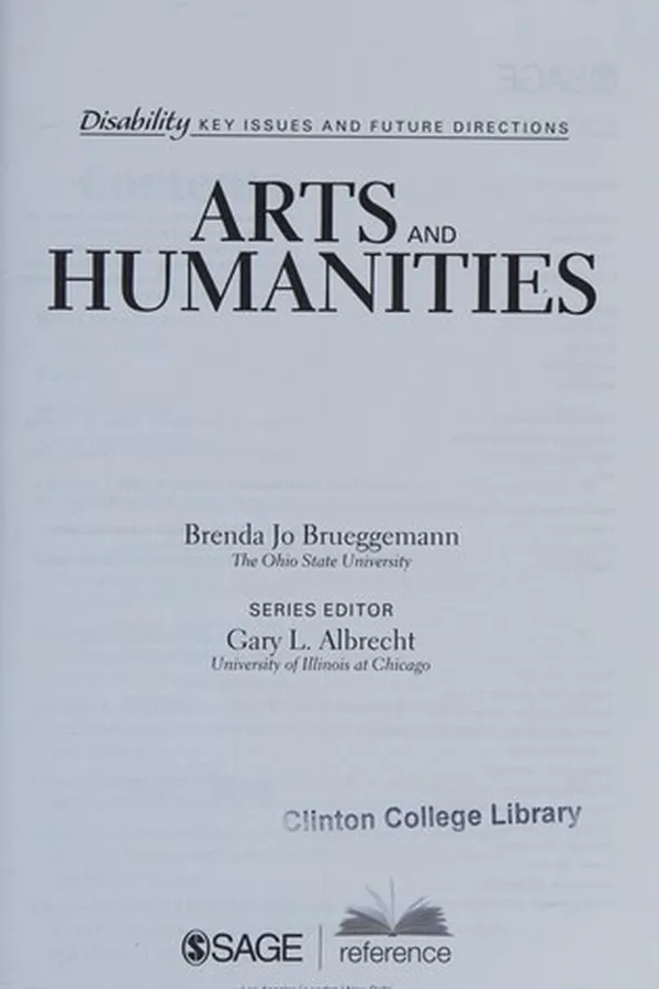 Capa de Arts and humanities