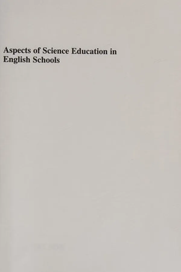 Capa de Aspects of science education in English schools